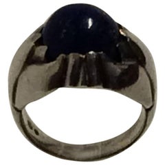 Georg Jensen Sterling Silver Ring with Lapis Lazuli from 1933-1944 No. 59