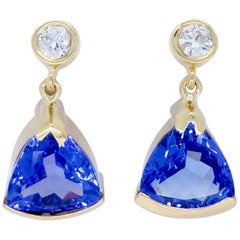 Diamond and Tanzanite Earrings