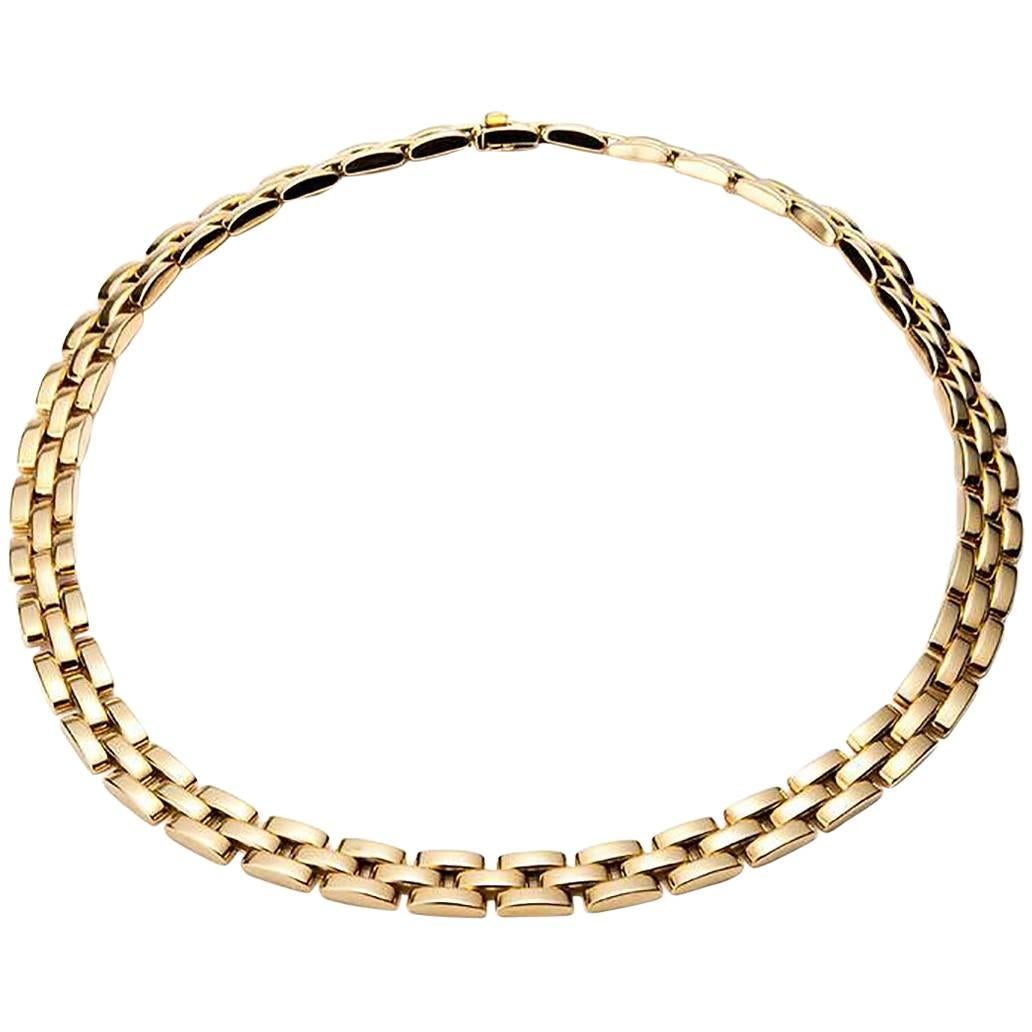 Cartier Yellow Gold Panthere Maillon Necklace