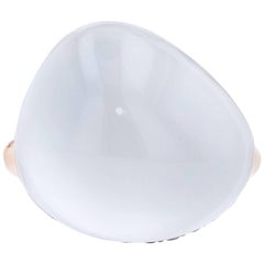 14.77 Carat White Cabochon Moonstone and Diamond