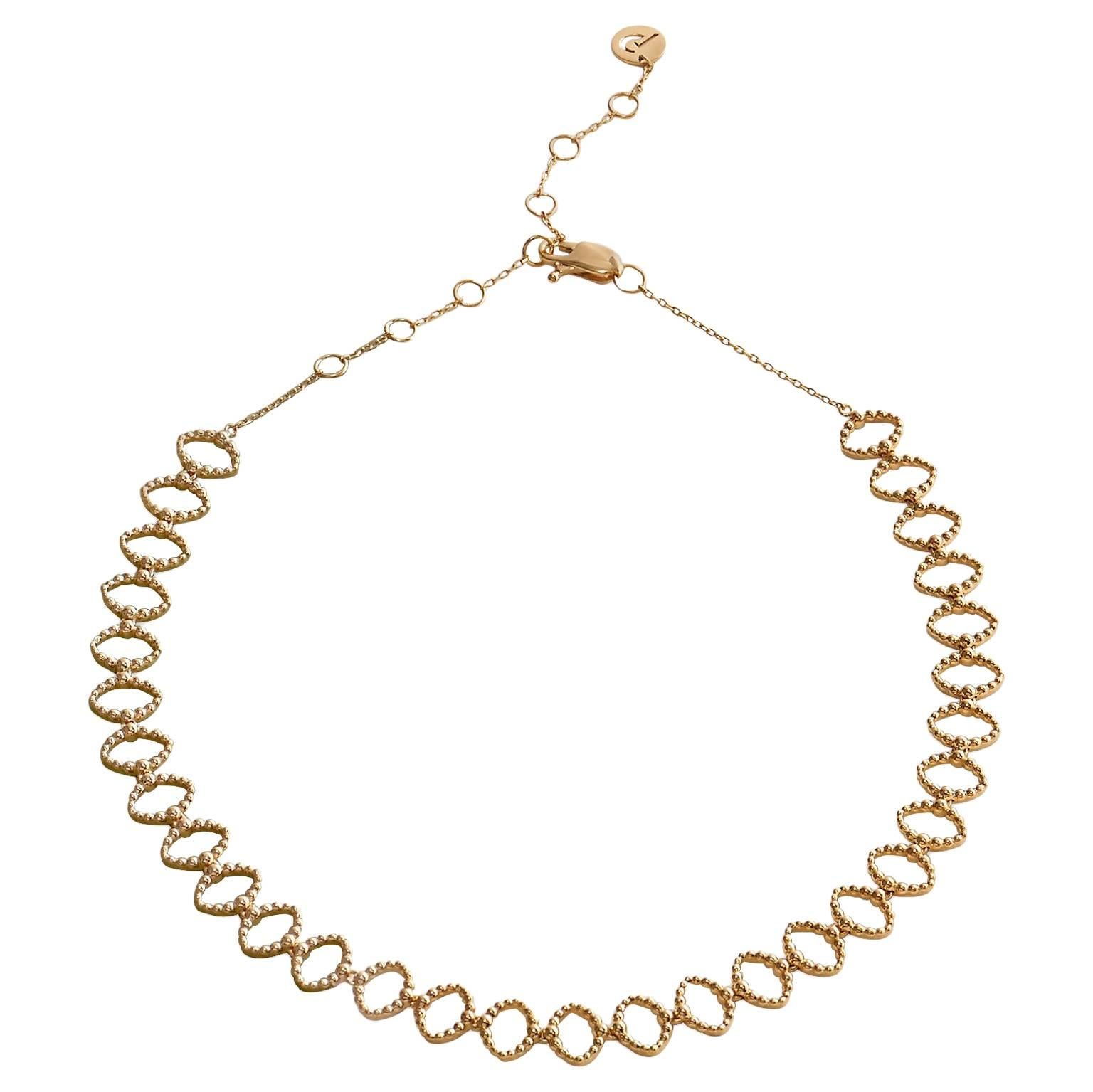 18 Karat Yellow Gold Tenura Choker Necklace