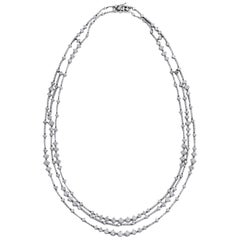 12.78 Carat Diamond Three Strand Necklace