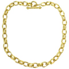 Elizabeth Locke Gold Heavy Chain Necklace