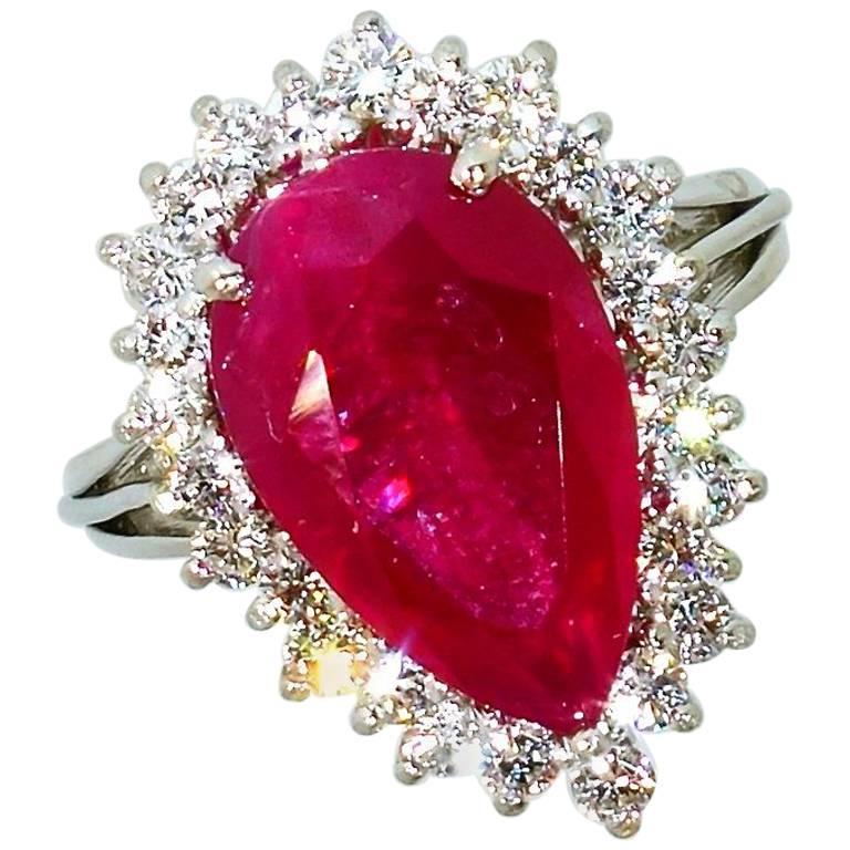 Natural Fine Ruby and Diamond