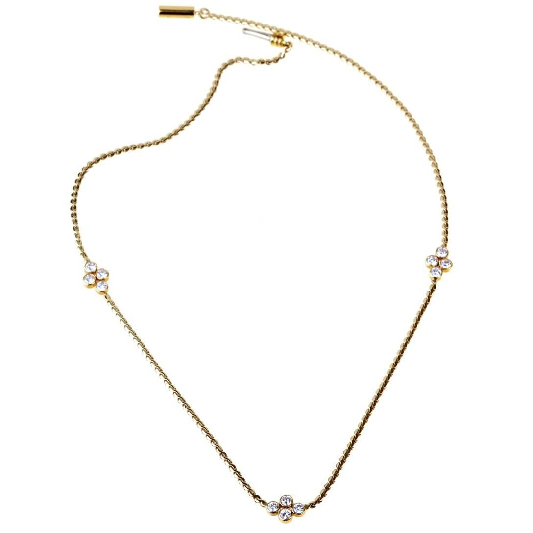 Van Cleef & Arpels Diamond Choker Gold Necklace