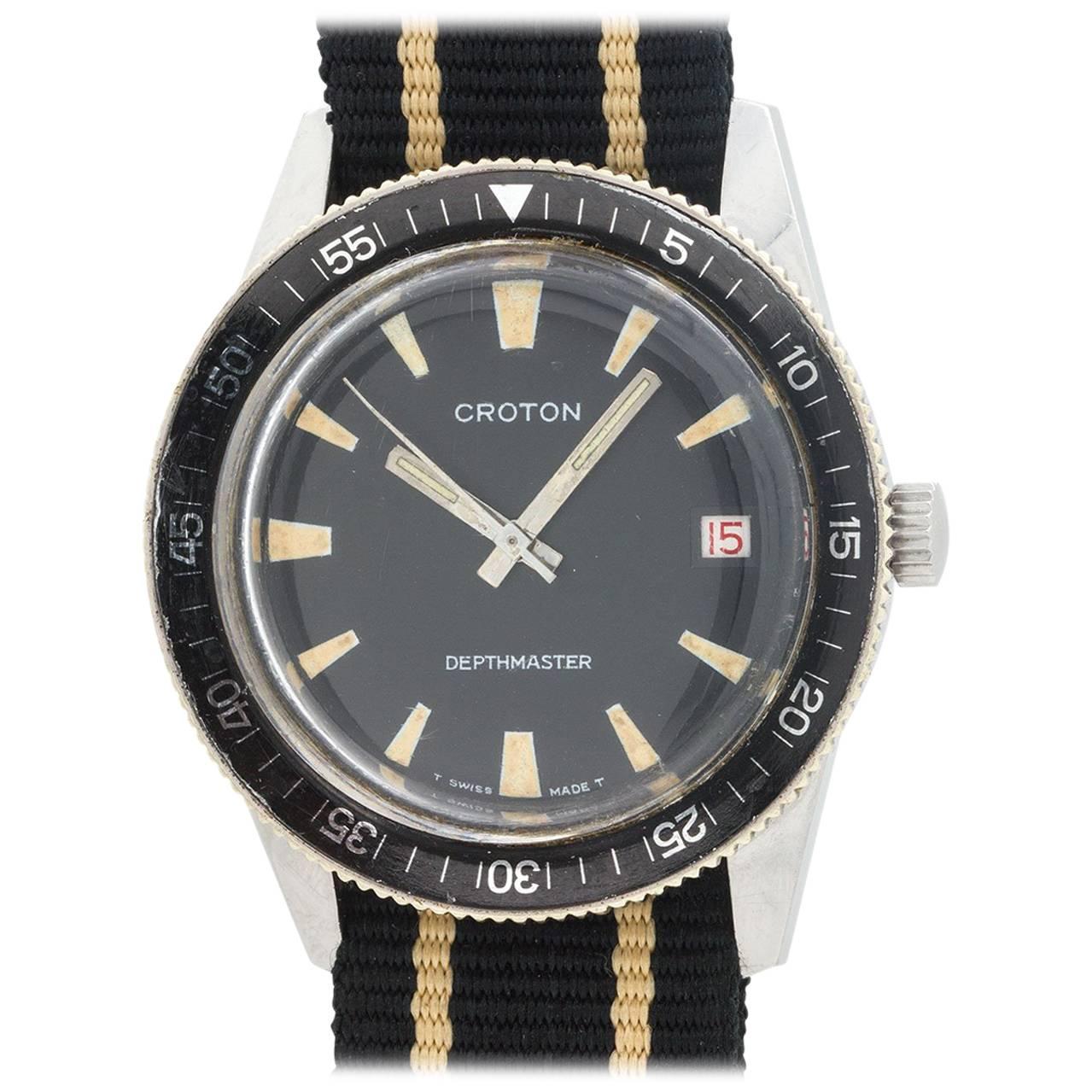 Croton Stainless Steel Diver’s self winding Wristwatch, circa 1960s