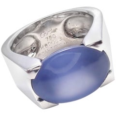 Cartier Large Chalcedony White Gold Ring
