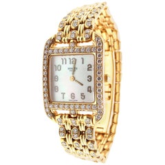 Hermès Ladies Yellow Gold Diamond Cape Cod Quartz Wristwatch