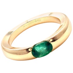 Cartier Emerald Yellow Gold Stacking Band Ring