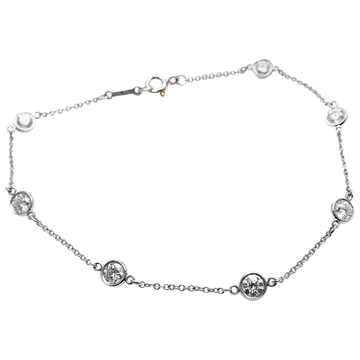 Tiffany & Co. Elsa Peretti Diamond by the Yard Platinum Link Bracelet