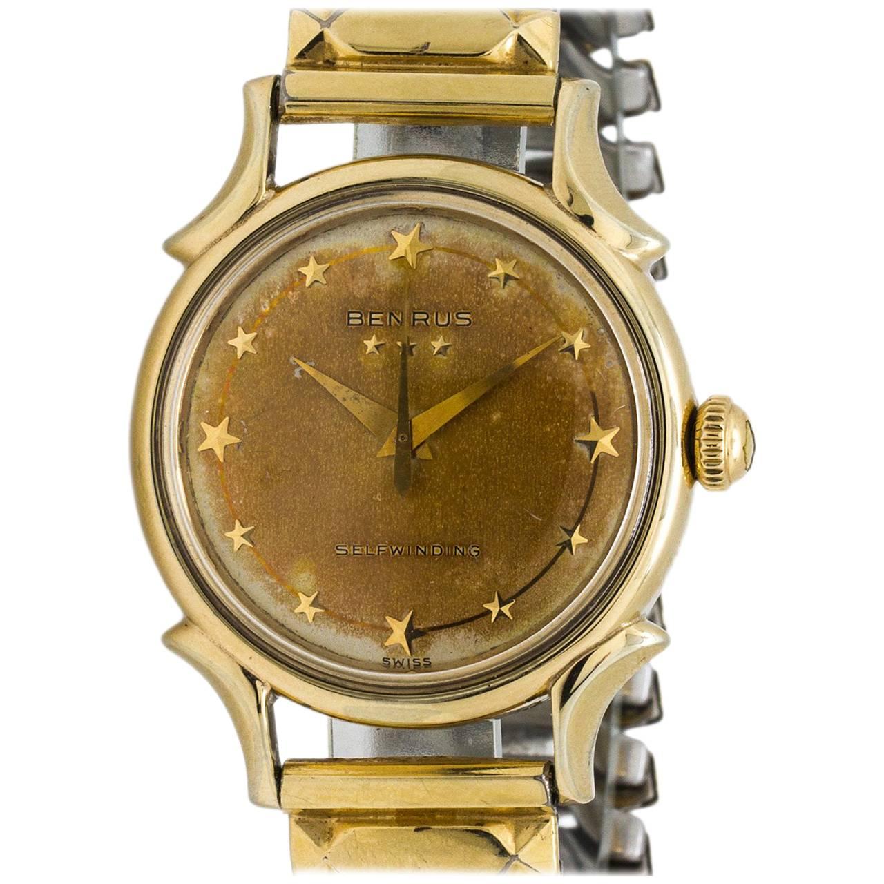 Benrus Gold-Filled Star Dial Automatic Wristwatch, circa 1959