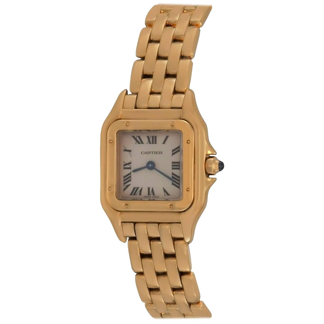 Cartier Ladies Yellow Gold Panther Quartz Wristwatch Ref W25022B9