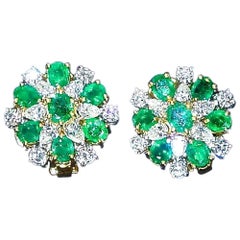 Emerald and Diamond Earrings