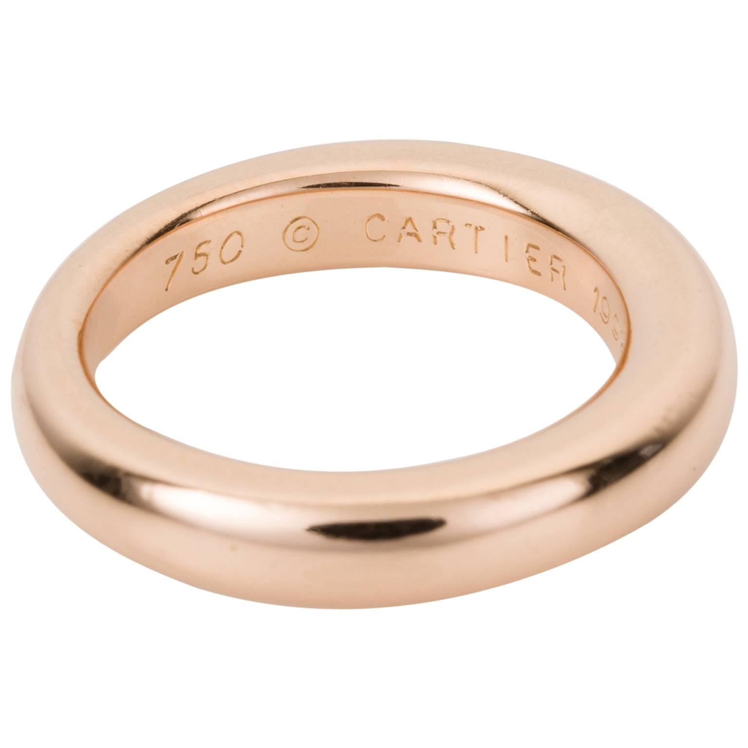 Cartier 18 Karat Rose Gold Band Ring