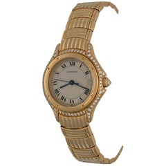 Retro Cartier Ladies Yellow Gold Cougar Quartz Wristwatch
