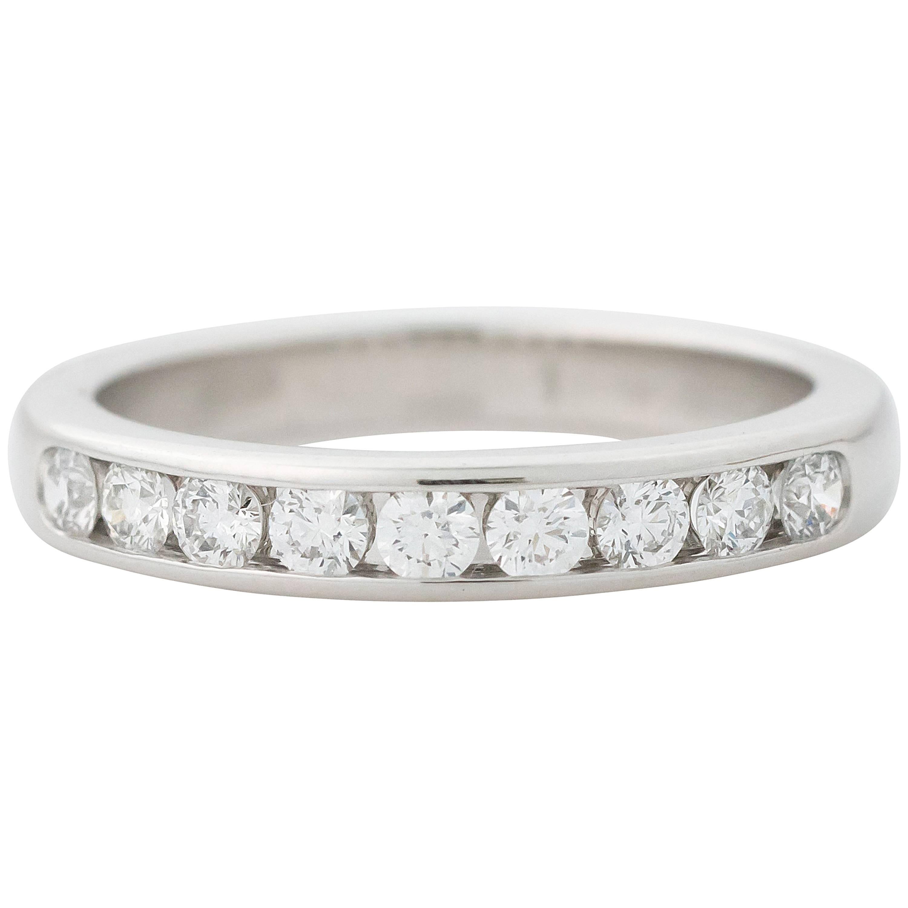Tiffany & Co. 0.33 Carat Diamond Platinum Halfway Eternity Band Ring
