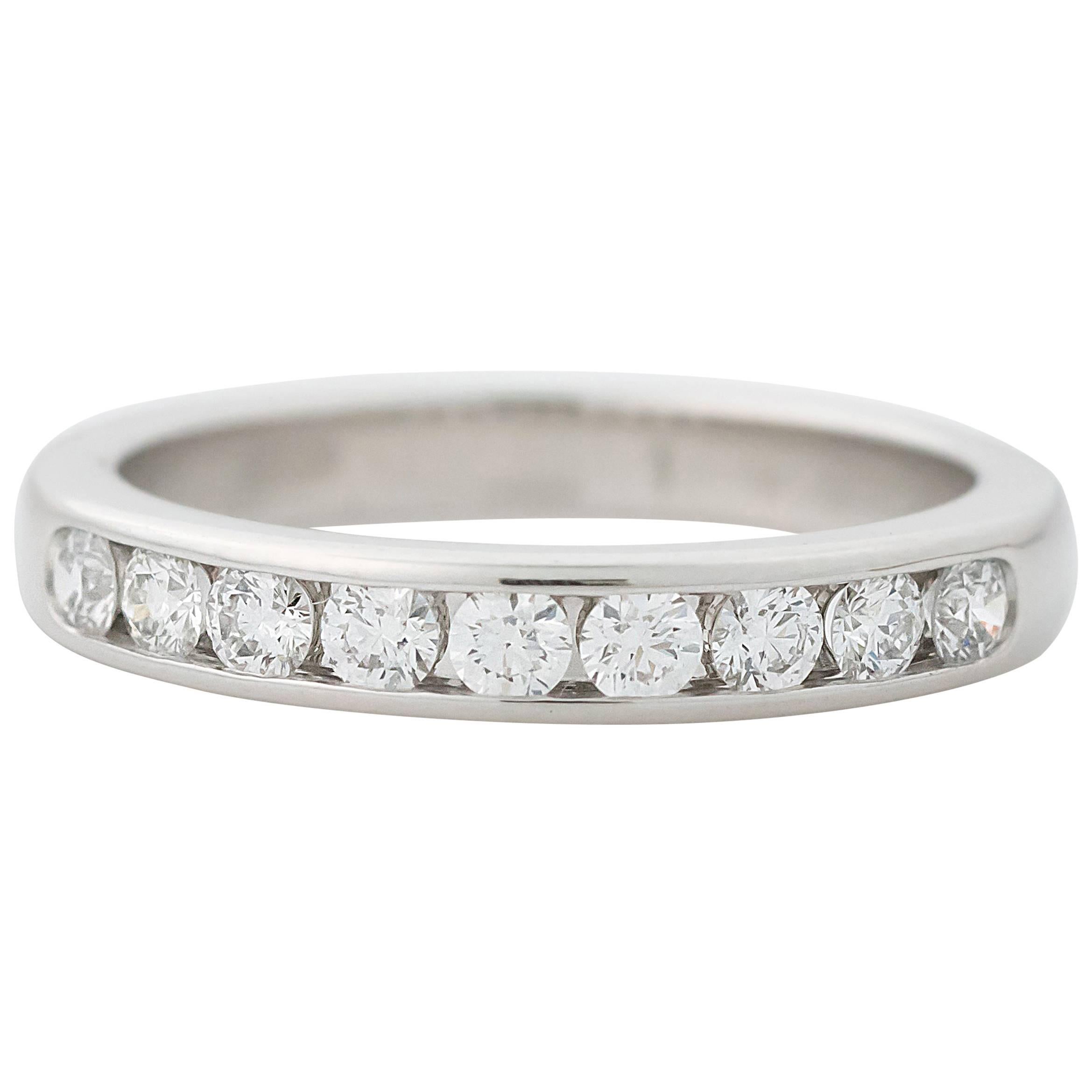 Tiffany & Co. 0.33 Carat Diamond Platinum Halfway Eternity Band Ring