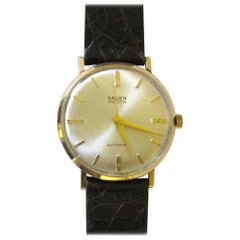 Retro Gruen 18 Karat Yellow Gold Precision Automatic Wristwatch, 1960s