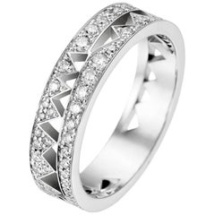 Akillis Capture Me Band Ring 18 Karat White Gold Full Set with White Diamonds