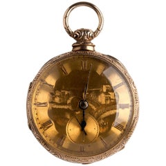 Antique Solid 18 Karat Gold Verge Fusee Pocket Watch, Joseph Johnson, circa 1820-1830