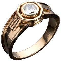 Diamond Gold Ring, Italy, 1950s