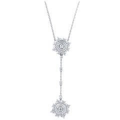 Nadine Aysoy Petite Tsarina 18K White Gold with Diamond Necklace with Pendant