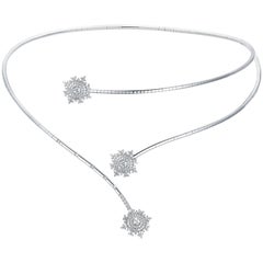 Nadine Aysoy Petite Tsarina 18 Karat White Gold and Diamond Choker Necklace