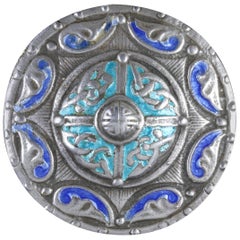Antique Victorian Arts & Crafts Scottish Shield Brooch, circa 1900