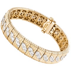 Bondanza 18K Gold and Platinum Diamond Bracelet