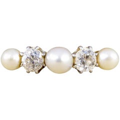 Antique Diamond and Pearl 18 Carat Gold Ring