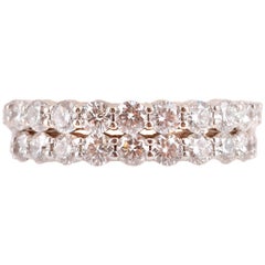 Pair of 2.00 Carat Diamond White Gold Eternity Rings