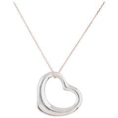"Elsa Peretti for Tiffany" Sterling Silver Open Heart Necklace