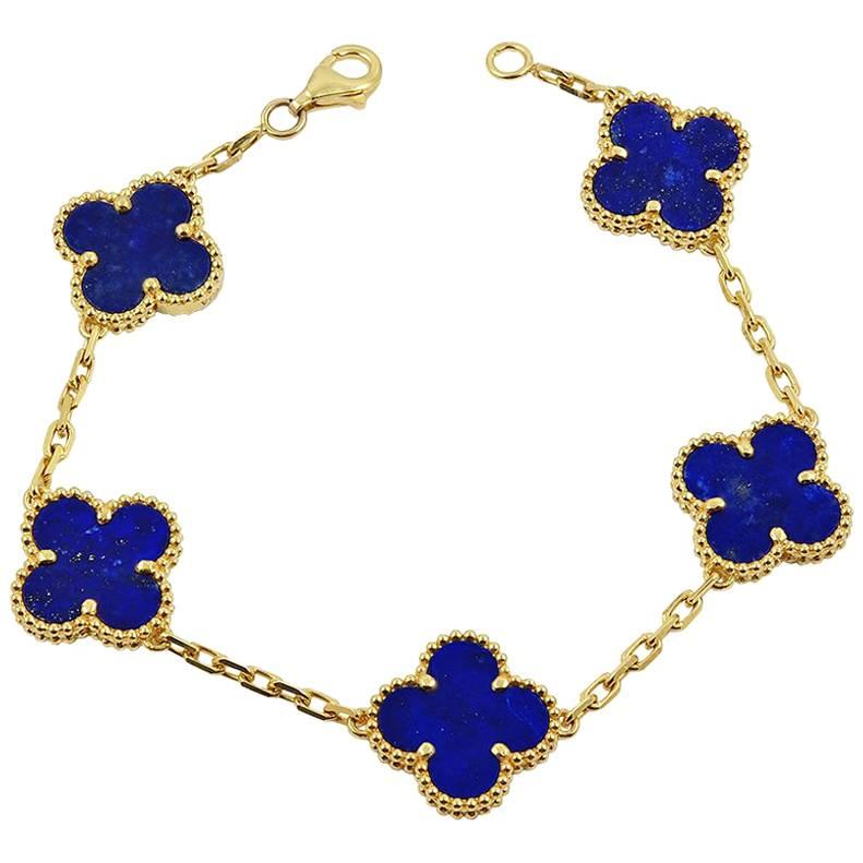 Van Cleef & Arpels Lapis Lazuli Alhambra Bracelet