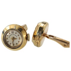 Vintage Seaman Schepps 14 Karat Cufflinks with Watch