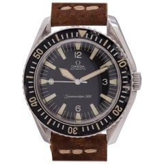 Retro Omega stainless steel Seamaster 300 self winding wristwatch, circa 1966