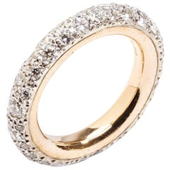 Pomellato Sabbia Collection Ring 18 Karat Rose Gold 1.84 Carat Diamonds