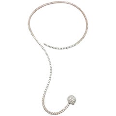 “Stefan Hafner” Diamond Collar Platinum Necklace and Drop Removable Bracelet
