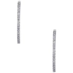 Thin Diamond Inside Out Hoop Earrings