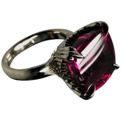 Audacity Ring, 13 Carat Pink Tourmaline and 18 Carat White Gold