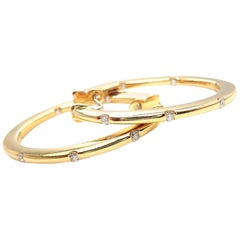 earrings hoop gold yellow roberto coin diamond weave tiffany basket