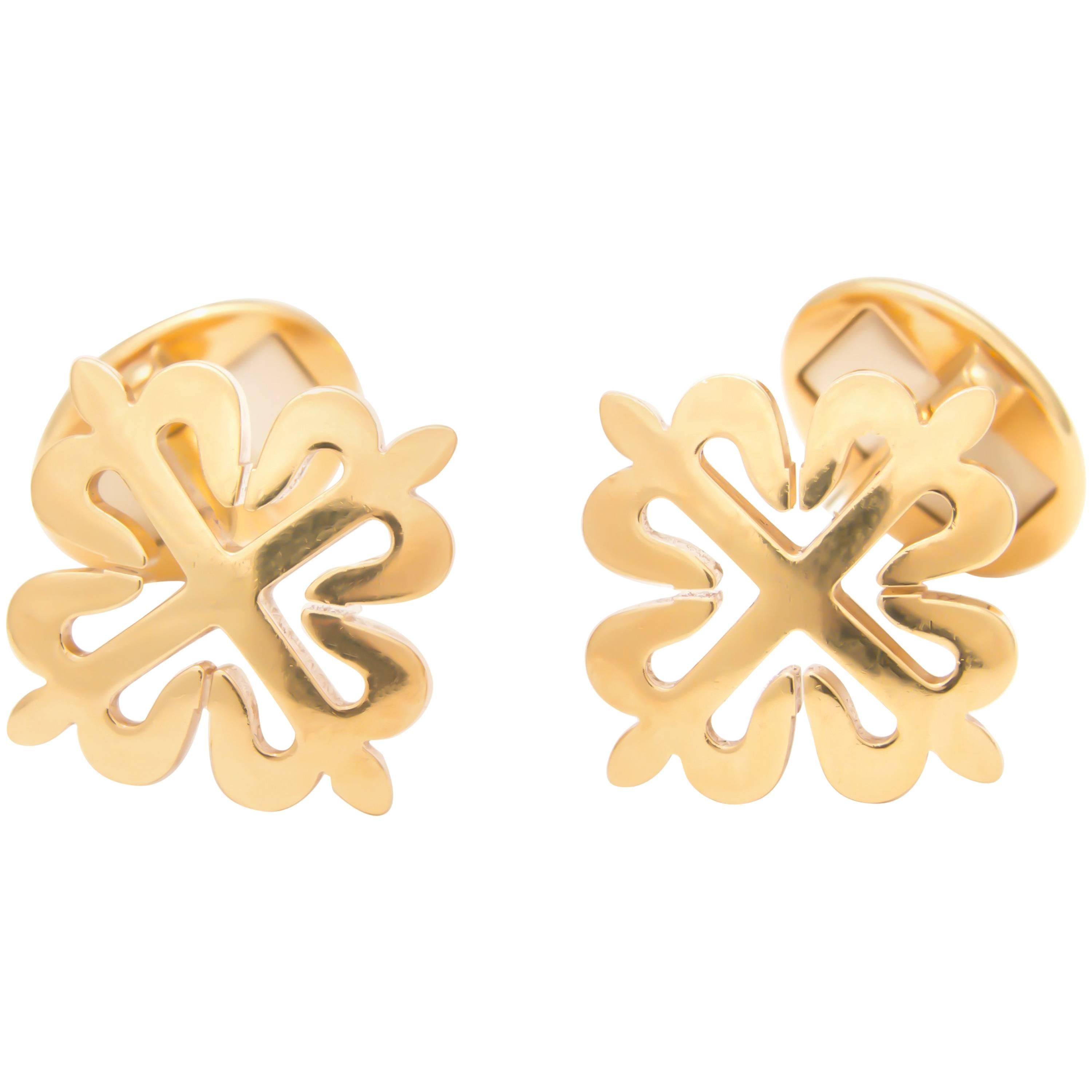 Patek Philippe 18 Carat Gold Calatrava Cross Cufflinks