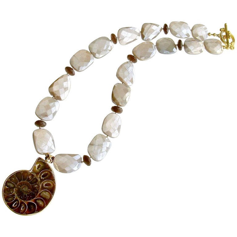 Australian Taupe Moonstone Nuggets Chocolate Moonstone Necklace