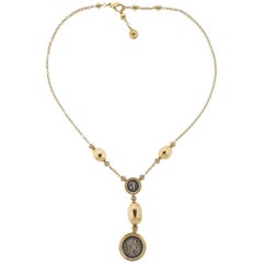 Bulgari Monete Ancient Coin Diamond Gold Necklace