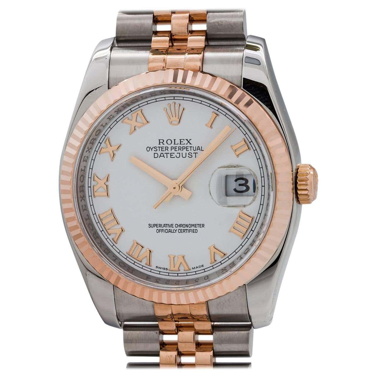 Rolex Pink Gold Stainless Steel Datejust Ref 116231, circa 2005 at 1stDibs