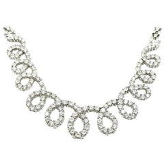 Round Diamond Looping Necklace