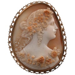 Shell Cameo Brooch