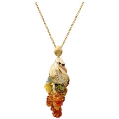 Trip of Colors 18 Karat Gold Pendant Necklace by Layani Fine Jewelry