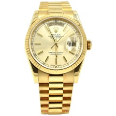 Rolex President Day-Date New-Style 18k Yellow Gold Watch 118238