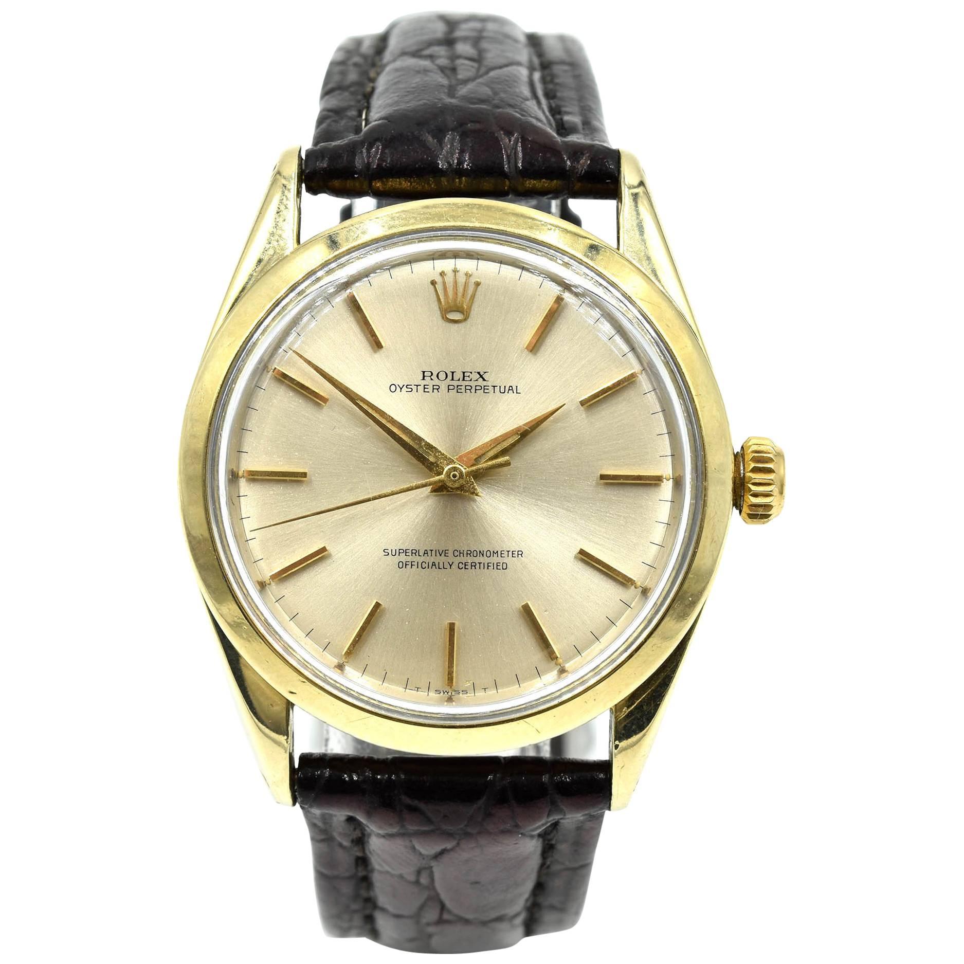 Rolex Yellow Gold Capped No-Date automatic wristwatch Ref 1024, circa 1969