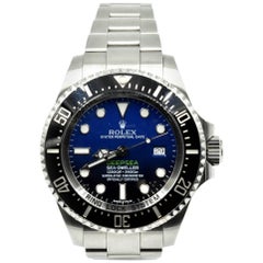 Rolex Stainless Steel Deepsea Blue Dial automatic Wristwatch Ref 116660